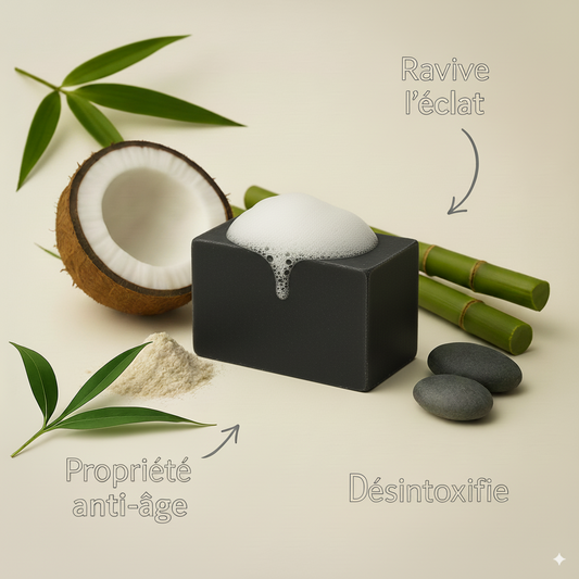 Savon Charbon de Bambou — Détoxifie et révèle un teint éclatant